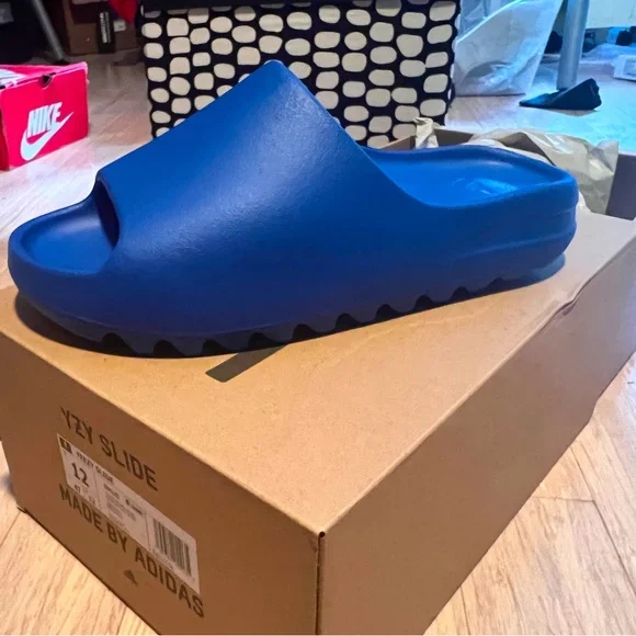 Yeezy | Shoes | Adidas Yeezy Slide Azure Size 2 | Poshmark